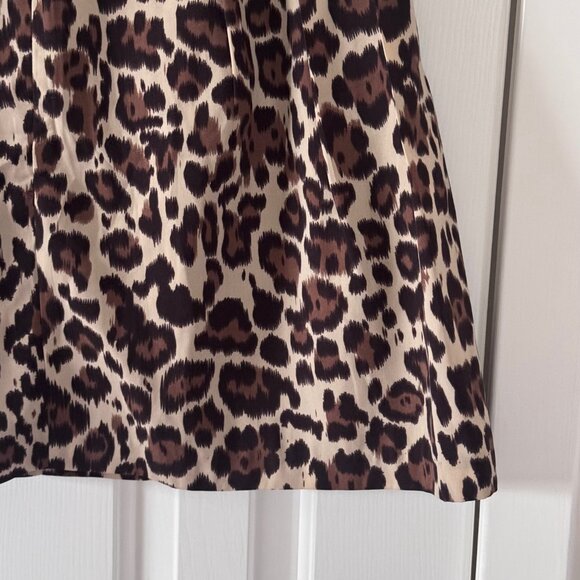 Banana Republic Brown Cheetah Print Skirt Size 0 - Picture 8 of 12